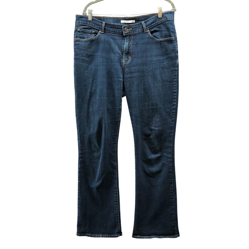 Levi's Classic BootCut Jeans Womens 32 Blue Dark Wash Mid Rise Stretch